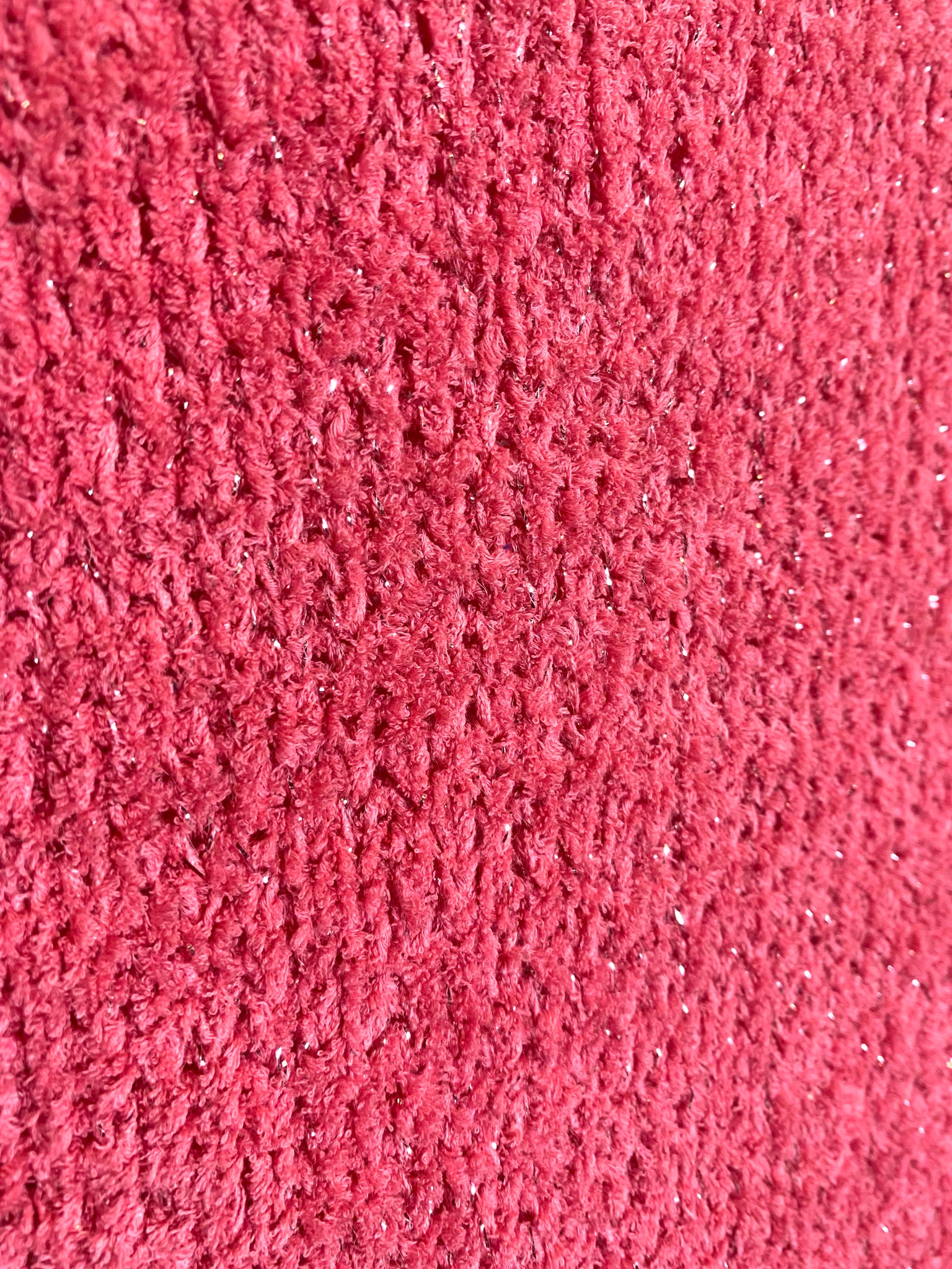  Blumarine  Y2K Bubblegum Pink Chenille Short Sleeve  Sweater DETAIL 4 of 5