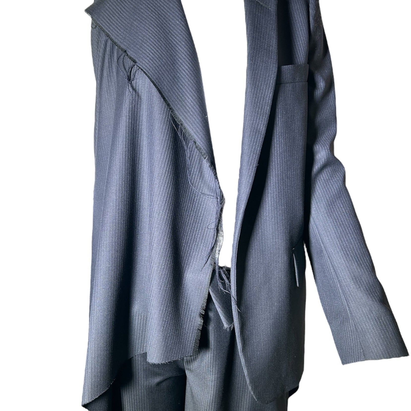  Maison Martin Margiela 90s "Unfinished" Avant-Garde Pantsuit Ensemble PROFILE PHOTO DETAIL 2 OF 11