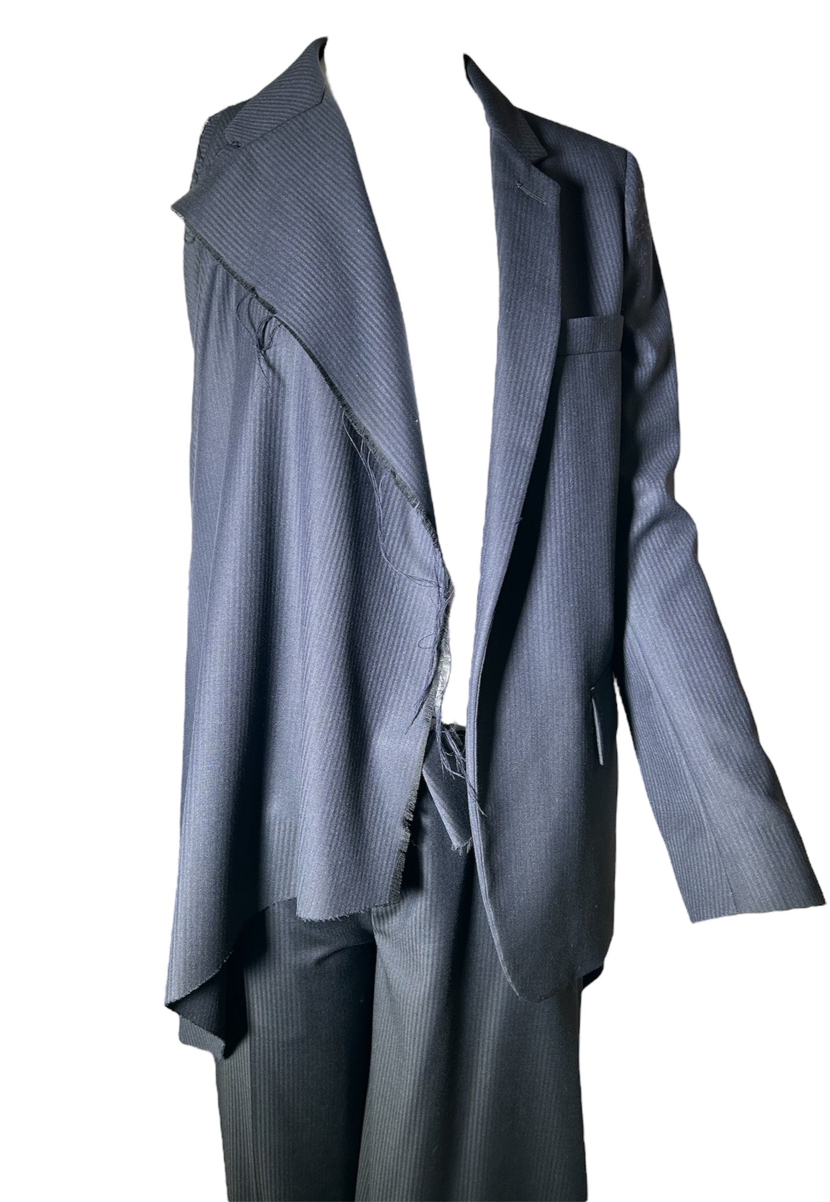  Maison Martin Margiela 90s "Unfinished" Avant-Garde Pantsuit Ensemble PROFILE PHOTO DETAIL 2 OF 11