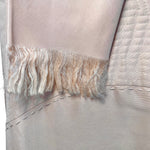 Chado Ralph Rucci S/S 2009 Champagne Silk Trapunto Dress, sash fringe