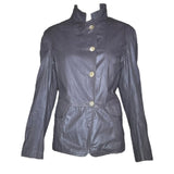 Jil Sander Grey Leather Jacket FRONT PHOTO 1 OF 6