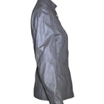 Jil Sander Grey Leather Jacket SIDE PHOTO 3 OF 6