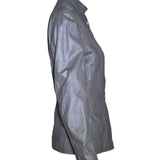 Jil Sander Grey Leather Jacket SIDE PHOTO 3 OF 6