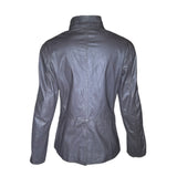 Jil Sander Grey Leather Jacket BACK PHOTO 4 OF 6