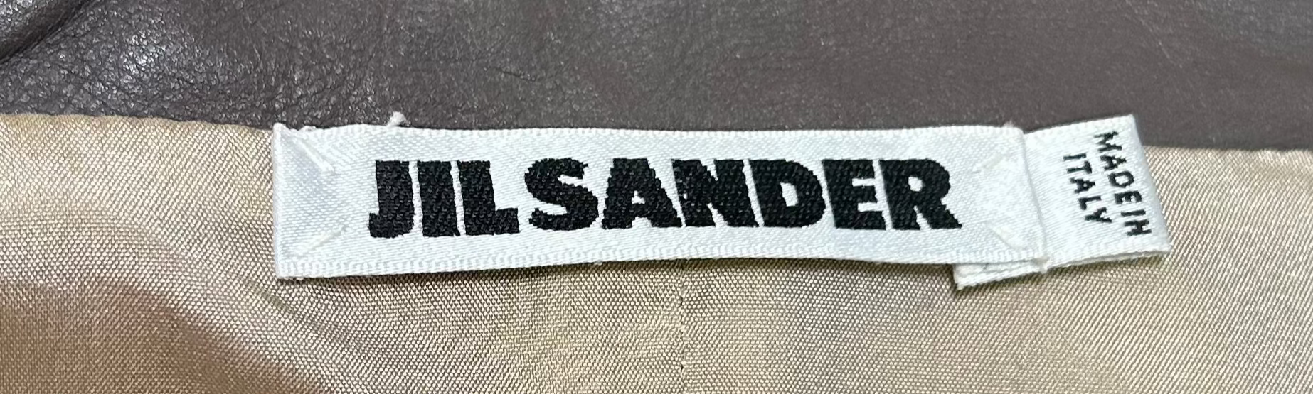 Jil Sander Grey Leather Jacket LABEL PHOTO 5 OF 6