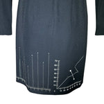 Moschino Cheap & Chic Novelty Charts Dress BACK DETAIL PHOTO 6 OF 8