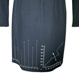 Moschino Cheap & Chic Novelty Charts Dress BACK DETAIL PHOTO 6 OF 8