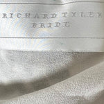 Richard Tyler Bride 1990's White Cut Out Column Gown w/Net Overlay, label