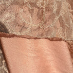 1930's Peach Lace and Silk Flutter Sleeve Dressing Gown  HEM