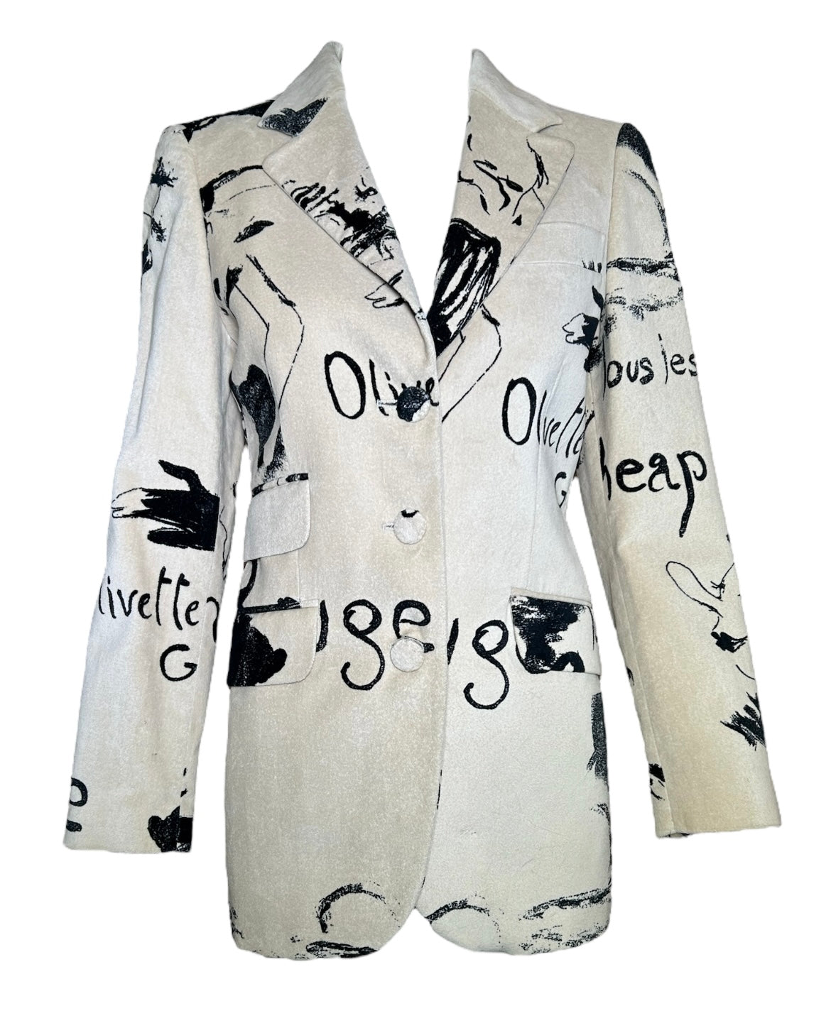 Moschino Cheap & Chic Olive Oyl Illustrated Jacket FRONT PHOTO 1 OF 8