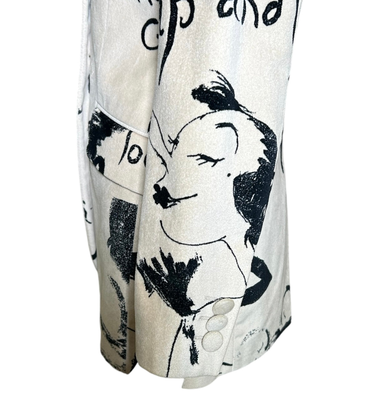 Moschino Cheap & Chic Olive Oyl Illustrated Jacket OLIVE OYL ON RIGHT SLEEVE PHOTO 2 OF 8