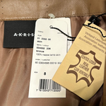 Akris Tan Leather Skirt TAG PHOTO 4 OF 4