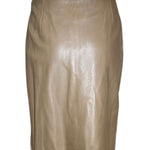 Akris Tan Leather Skirt BACK PHOTO 3 OF 4