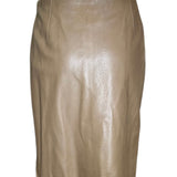 Akris Tan Leather Skirt BACK PHOTO 3 OF 4