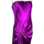 Bellville Sassoon Jewel Tone Purple Partial-Bias Cut Silk Gown PROFILE PHOTO 5 OF 11