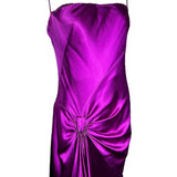 Bellville Sassoon Jewel Tone Purple Partial-Bias Cut Silk Gown PROFILE PHOTO 5 OF 11