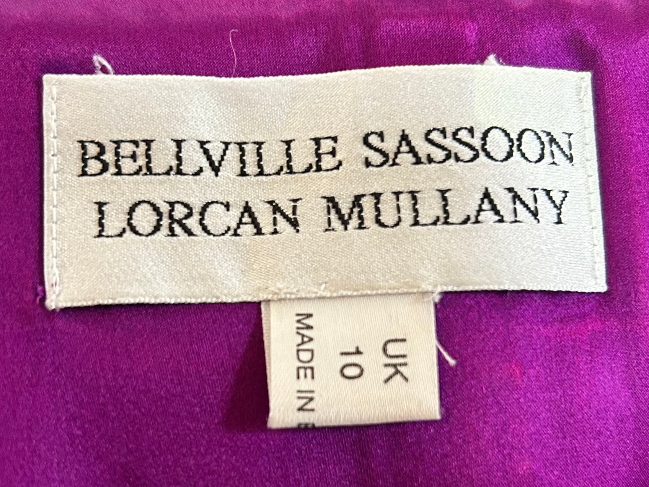 Bellville Sassoon Jewel Tone Purple Partial-Bias Cut Silk Gown LABEL PHOTO 11 OF 11