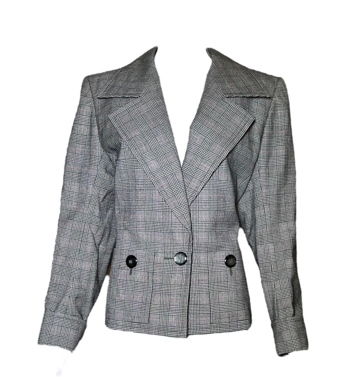 Yves Saint Laurent 80s Houndstooth Suit/Skirt Ensemble SUIT JACKET 4 OF 7