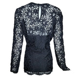 Yves Saint Laurent 1990s Black Guipure Haute Couture Lace Blouse BACK PHOTO 2 OF 6