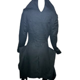 Roland Mouret Black Structured Flared Hip Coat Jacket BACK PHOTO 2 OF 6