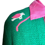 1950s Lee Herman 3-Piece Novelty Golf Ensemble Outfit with Knit Sweater BIRD WITH RHINESTONE EYE 10 OF 12