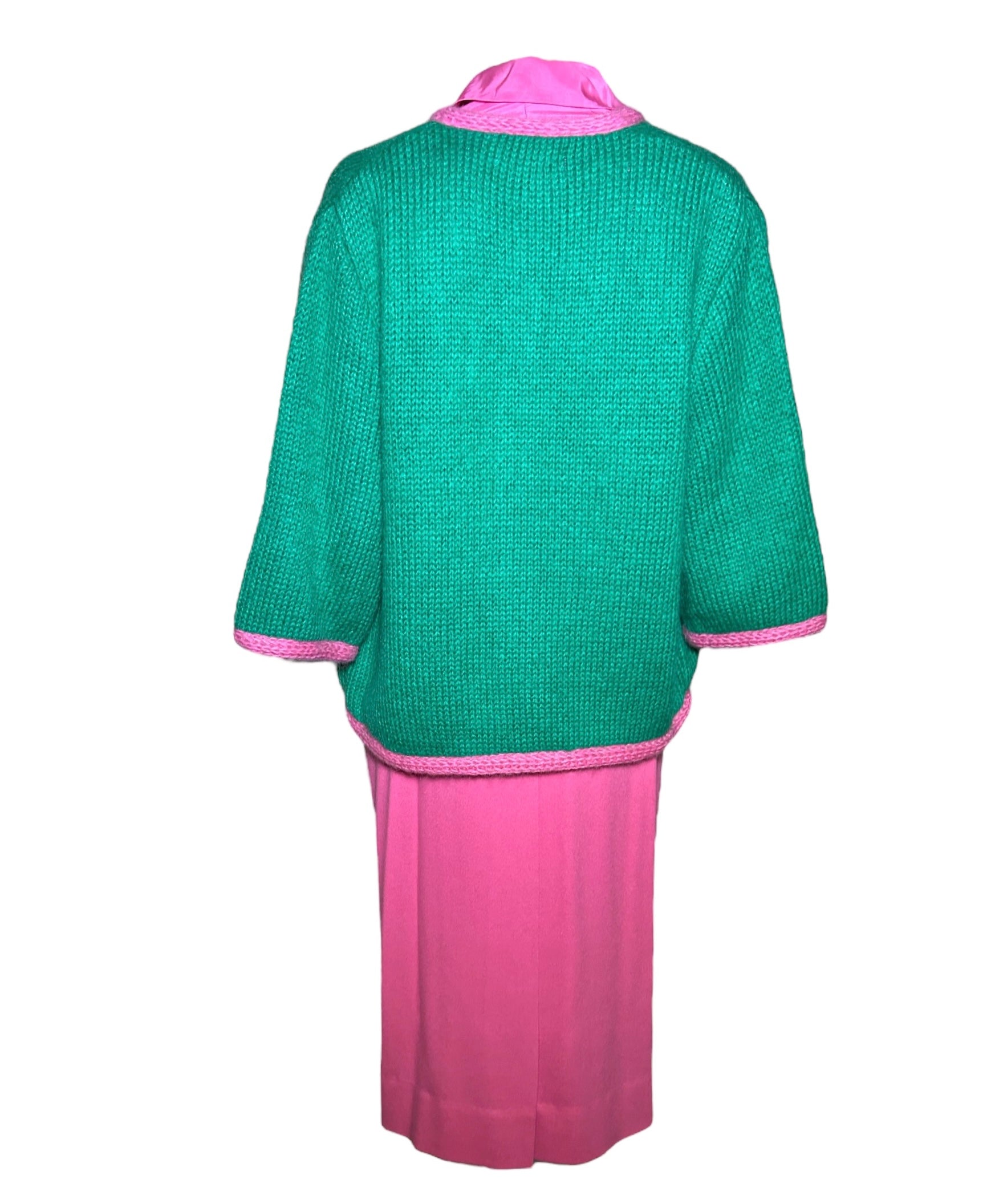 1950s Lee Herman 3-Piece Novelty Golf Ensemble Outfit with Knit Sweater BACK ENSEMBLE PHOTO 4 OF 12