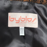 Byblos 90s Black Wool Suit Jacket with Reptile Accents LABEL PHOTO 7 OF 8