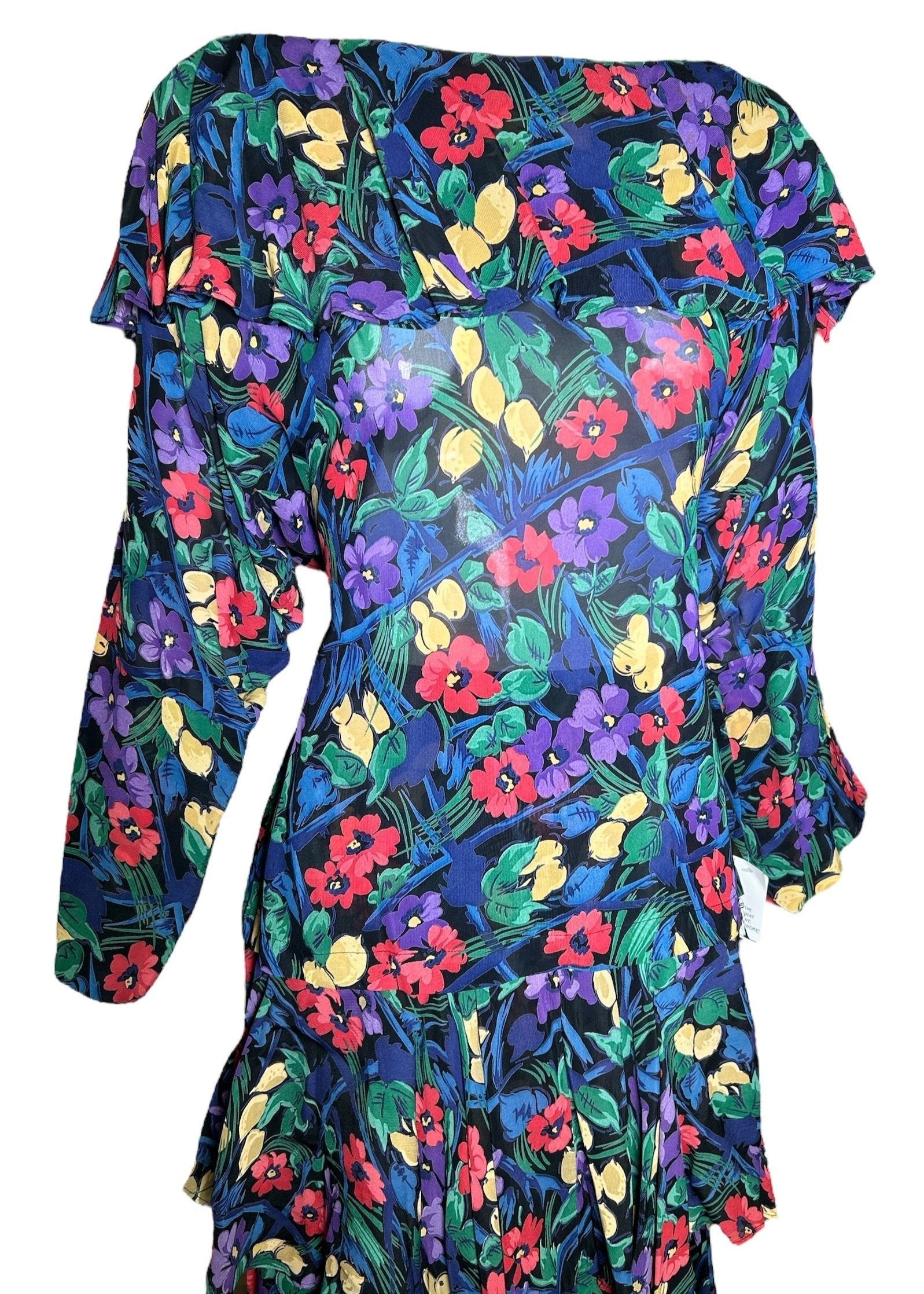 Norma Kamali Multicolor Florals Silk 2 Piece Ensemble PROFILE PHOTO 2 OF 8