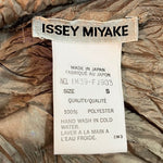 Issey Miyake Tan Crinkle Long Sleeve Blouse LABEL 4 of 4