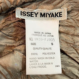 Issey Miyake Tan Crinkle Long Sleeve Blouse LABEL 4 of 4