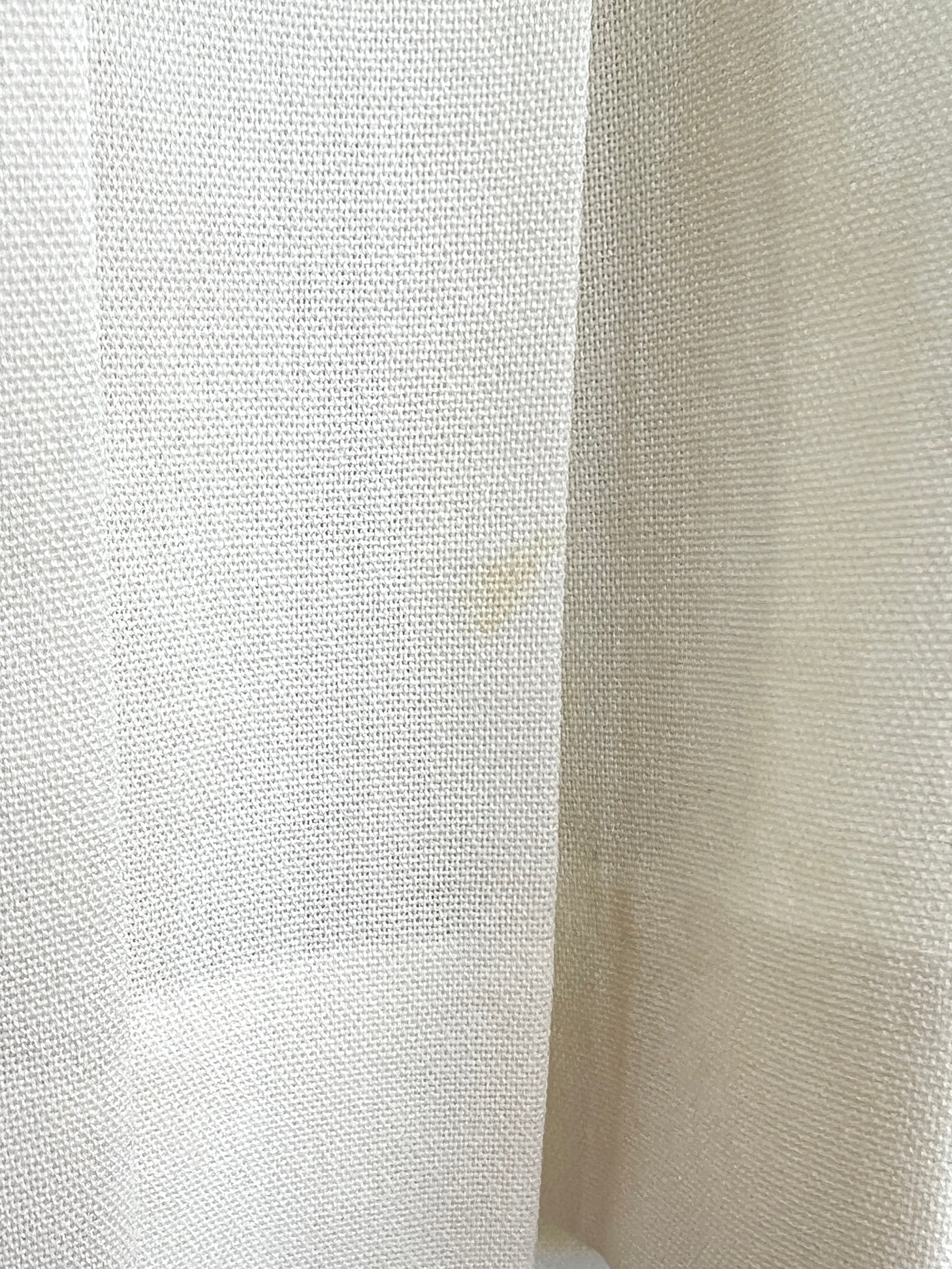 Comme des Garçons S/S 2002 Cream and White Layered Ruffled Buckle Wrap Skirt, light stain