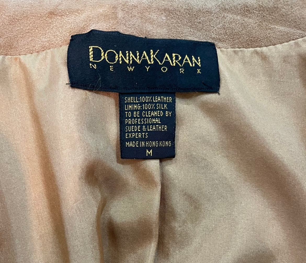 Donna Karan 90s Supersoft Deerskin Cropped Jacket LABEL 5 of 5