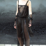 Chanel F/W 2011 Black Lace Fingerless Runway Gloves, runway 4