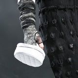 Chanel F/W 2011 Black Lace Fingerless Runway Gloves, runway 2