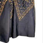 Christian Dior A/W 1954 'Mexique' Embellished Black Faille H Line Dress, hem