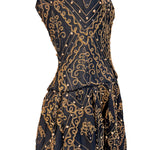 Christian Dior A/W 1954 'Mexique' Embellished Black Faille H Line Dress, midriff side
