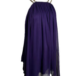 Thomas Wylde Purple Chiffon Micro Dress with Golden Chain Straps PROFILE PHOTO 2 OF 7