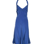 Zac Posen Periwinkle Blue Halter Flare Dress FRONT PHOTO 1 OF 6