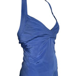 Zac Posen Periwinkle Blue Halter Flare Dress DETAIL PHOTO 5 OF 6