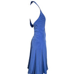 Zac Posen Periwinkle Blue Halter Flare Dress SIDE PHOTO 3 OF 6