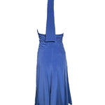 Zac Posen Periwinkle Blue Halter Flare Dress BACK PHOTO 4 OF 6