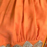 Christian Dior Boutique S/S 1968 Byzantine Orange and Gold Lamé Bohemian Gown BACK FLAWS NEAR SIDE ZIPPER 4/6