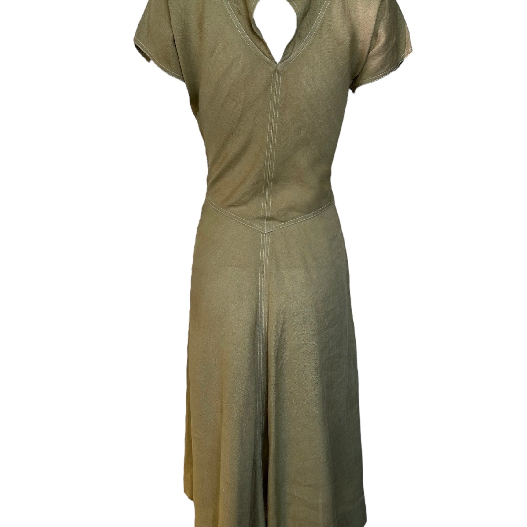 Claire McCardell Avocado Green Dress BACK PHOTO 2 OF 7