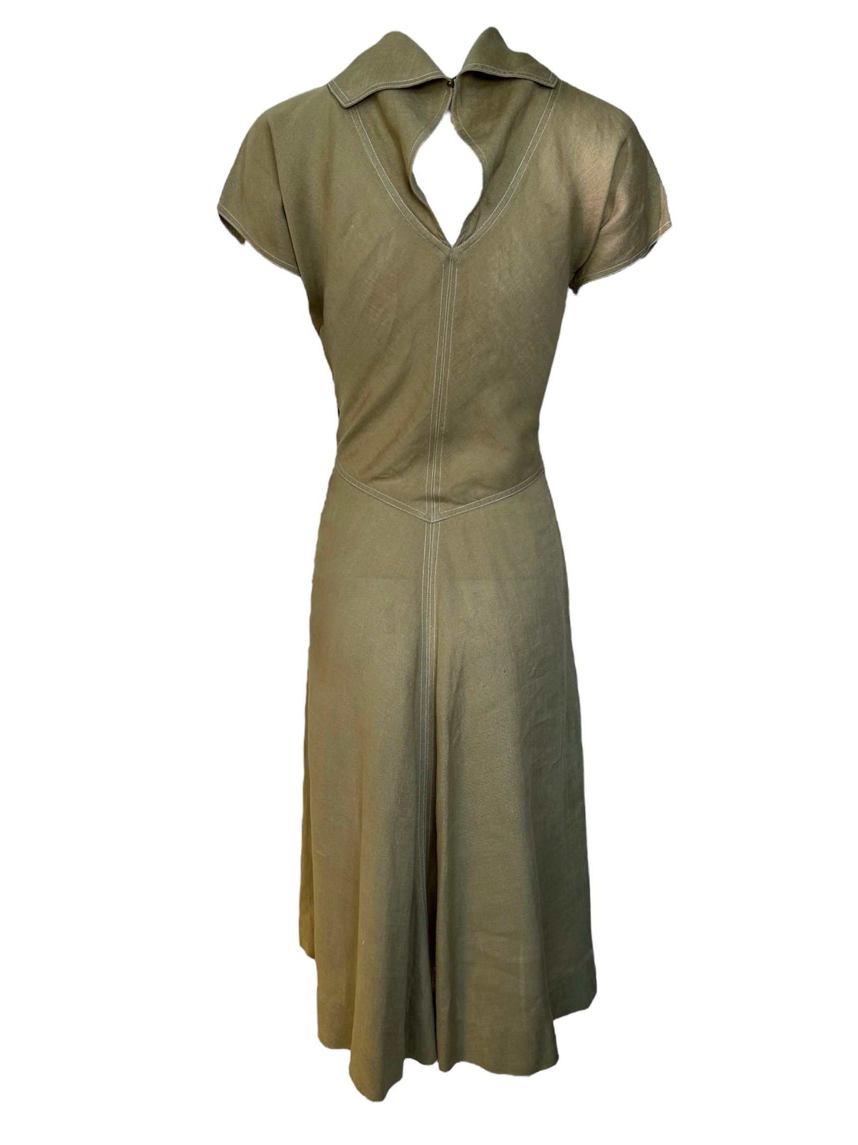 Claire McCardell Avocado Green Dress BACK PHOTO 2 OF 7