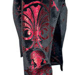 Vivienne Westwood 1992 'Salon' Black Corset Top with Red Metallic Boulle Foil Print LEFT SLEEVE 5 OF 11