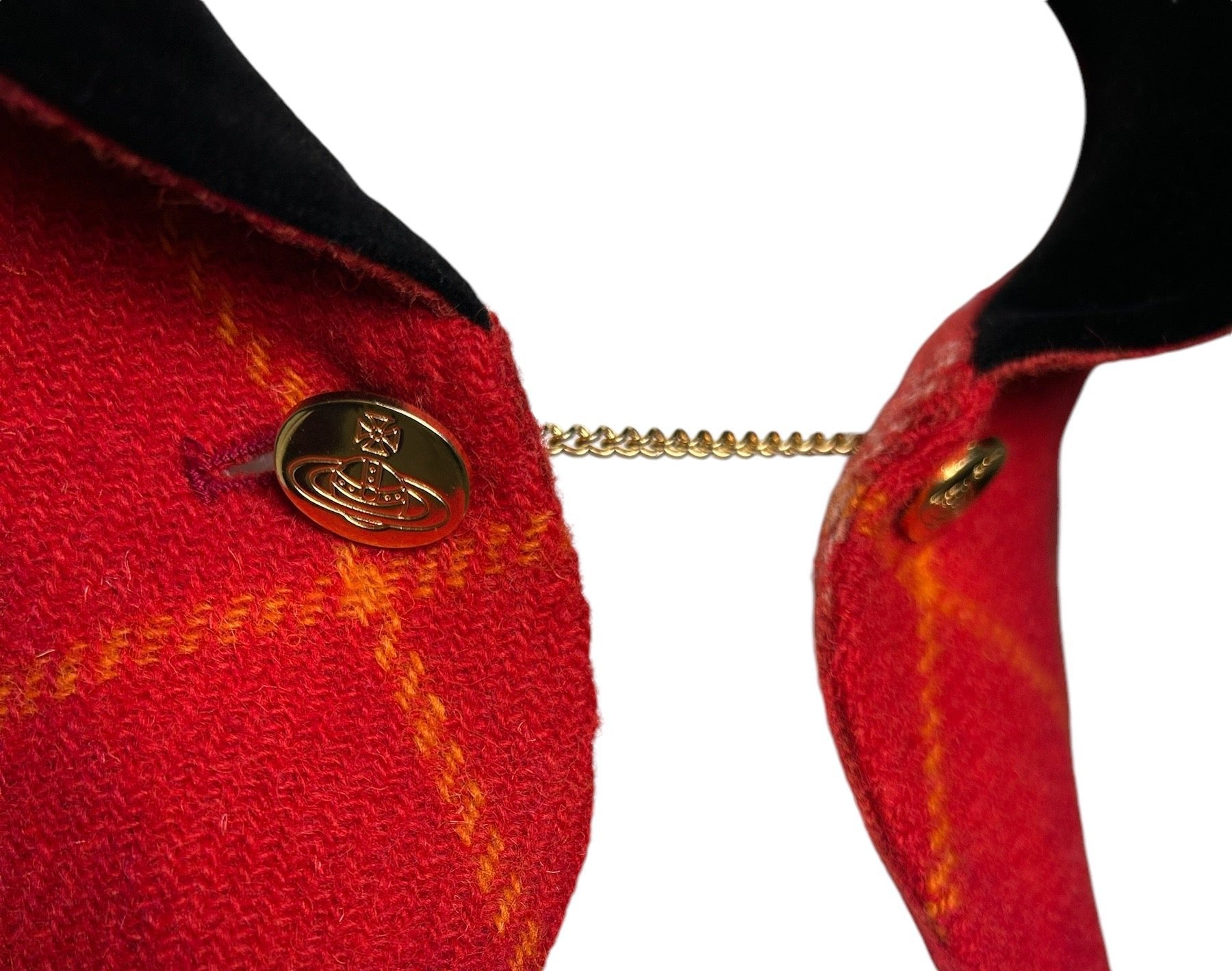 Vivienne Westwood 1994 "On Liberty" Harris Tweed Jacket BUTTON CHAIN DETAIL PHOTO 6 OF 10