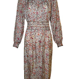 Liberty & Co 1970s Block Print Floral Dress FRONT PHOTO 1 OF 8