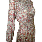 Liberty & Co 1970s Block Print Floral Dress SIDE PROFILE PHOTO 3 OF 8