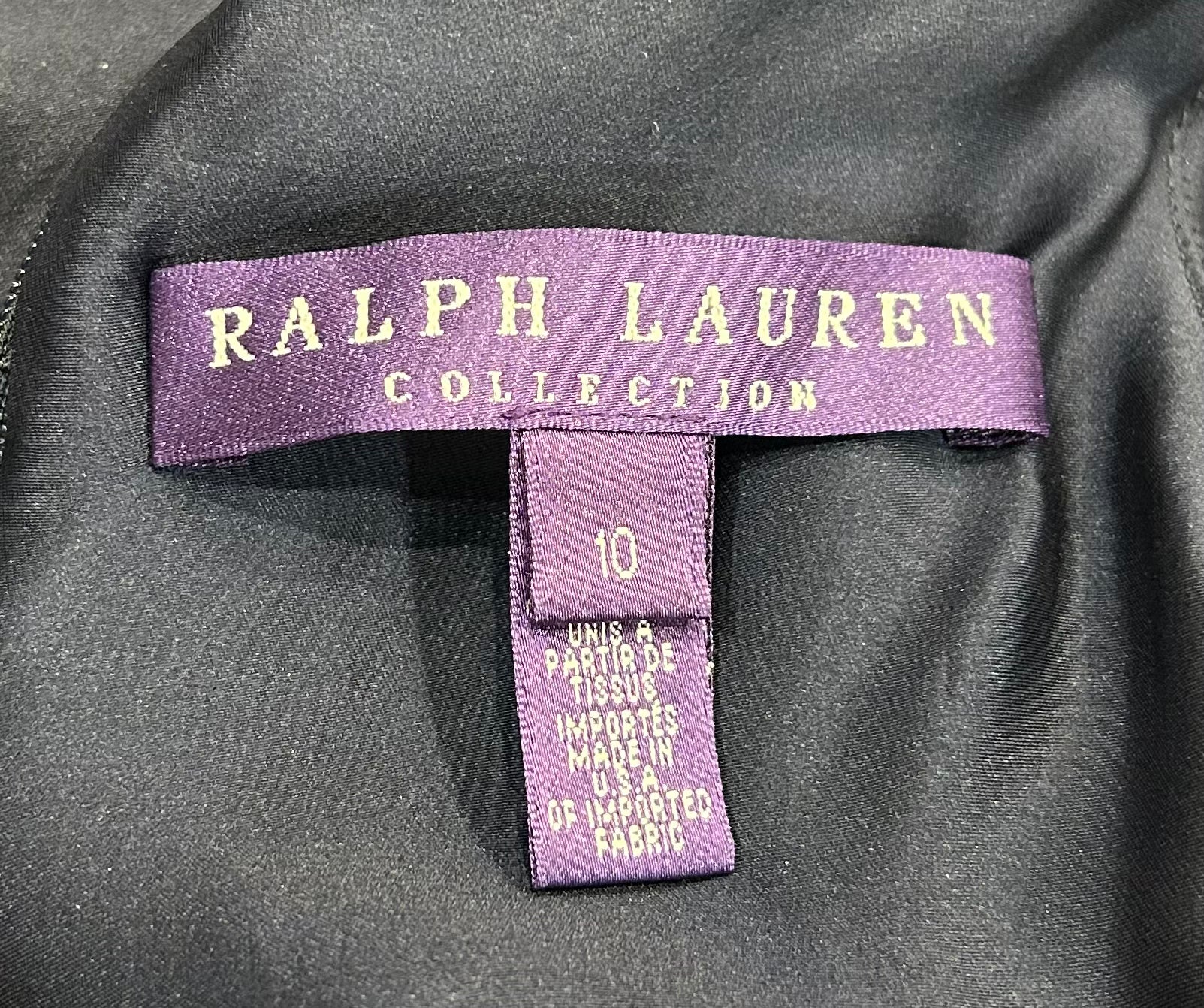 Ralph Lauren Navy Cross Halter Silk Gown LABEL PHOTO 6 OF 6