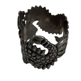 Mexican Sterling Silver Quetzalcoatl Cuff TAIL PHOTO 3 OF 5